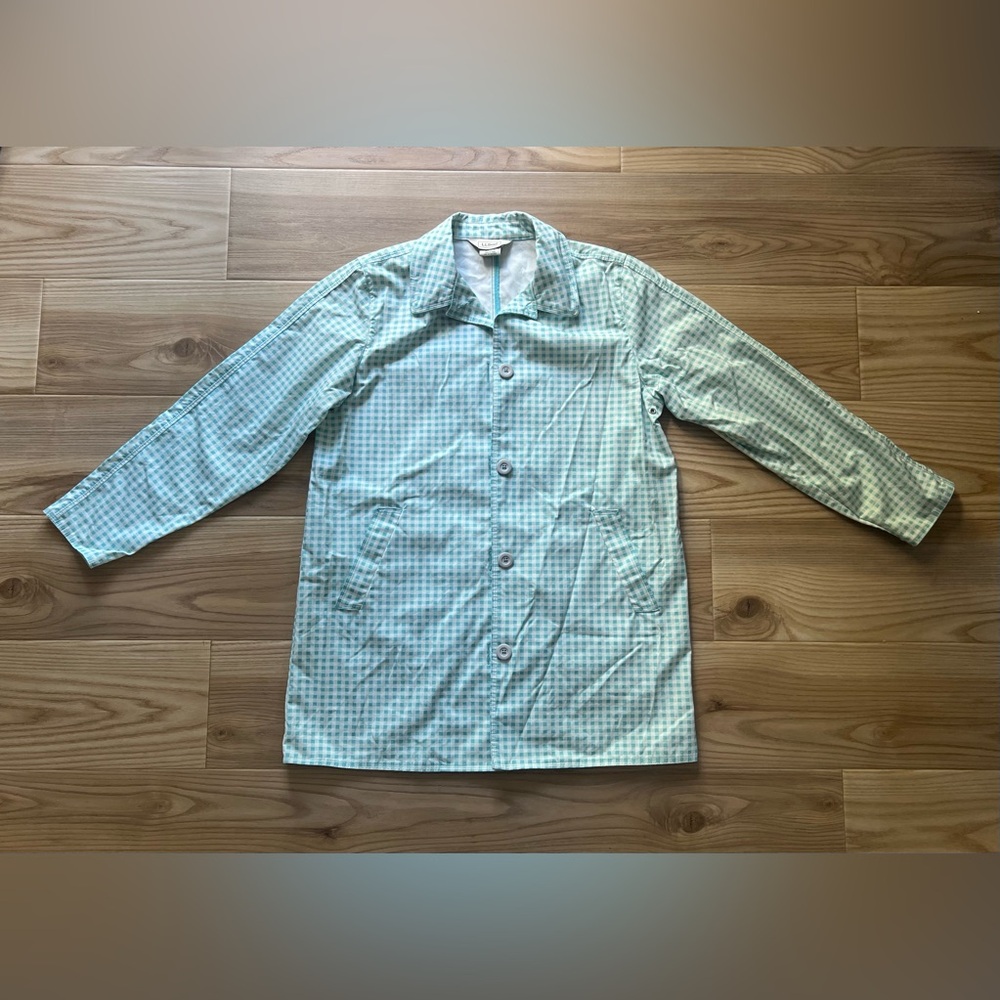 L.L.Bean Women’s Mackintosh Jacket Marine Aqua All-Weather Size Medium